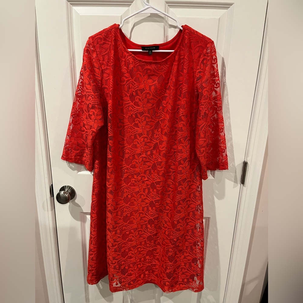 Ellen Weaver Red Dress Size XL